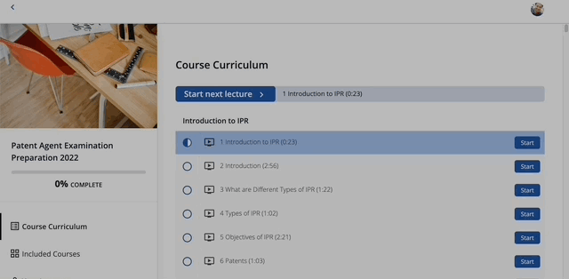 patkey-recorded-video Patent Agent exam preparation online course