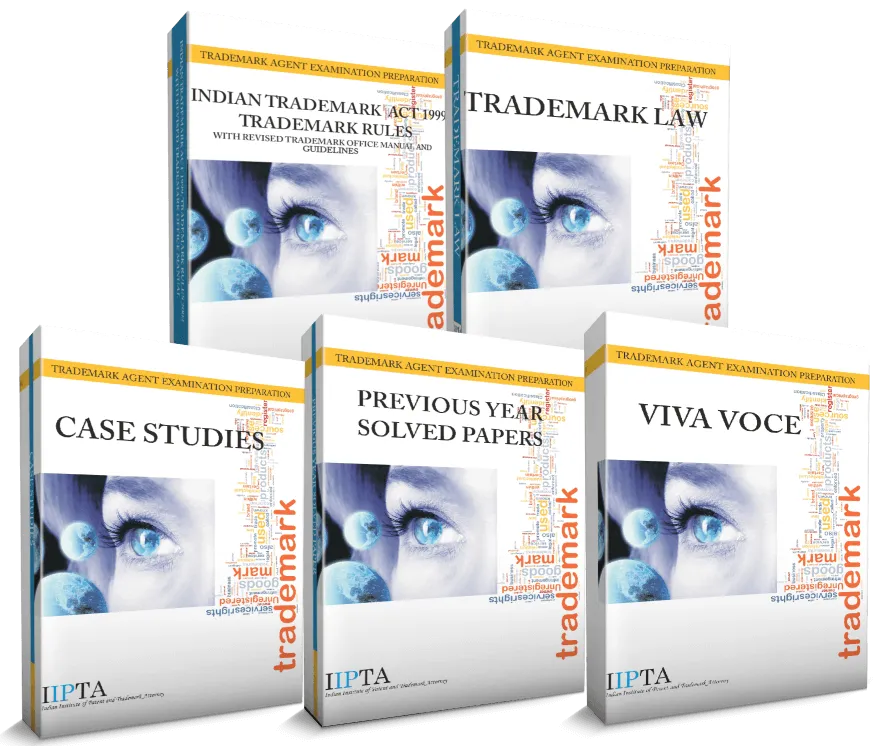Trademark-book-stack Trademark Agent Examination Study Material and books by IIPTA